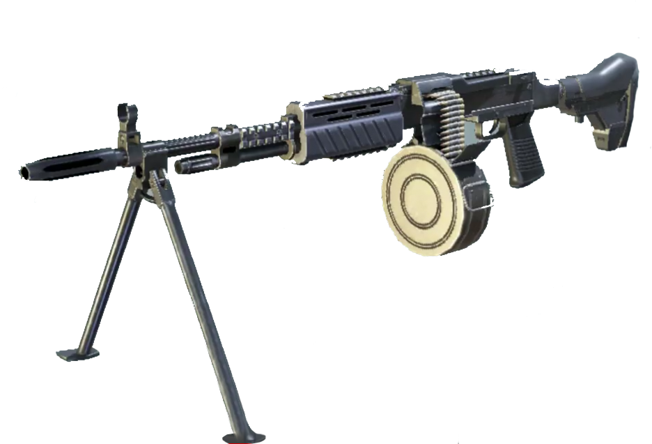 Callof Duty Light Machine Gun Render PNG Image