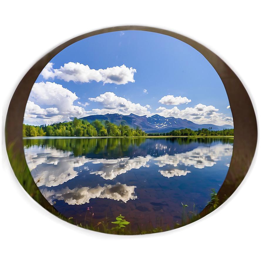 Calm Lake Reflections Photo Png Kkl18 PNG Image