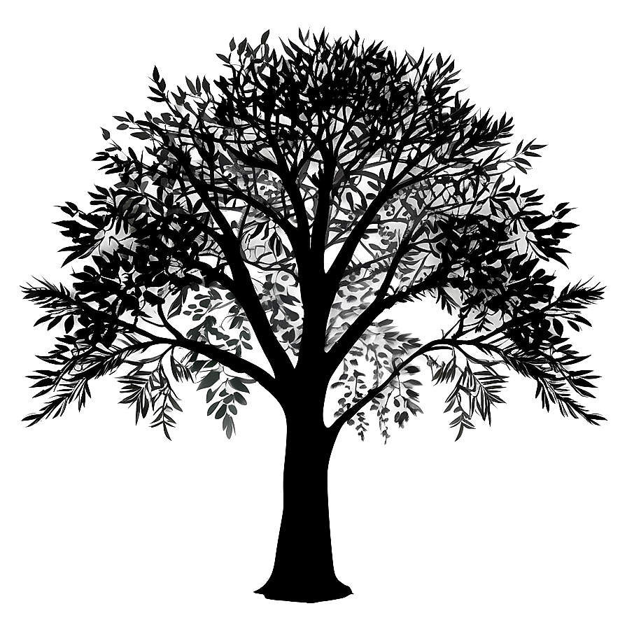 Calm Tree Silhouette Png Jrl PNG Image