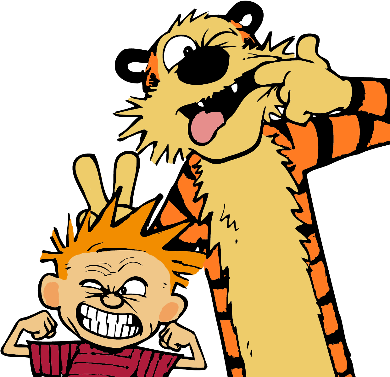 Calvinand Hobbes Mischief PNG Image