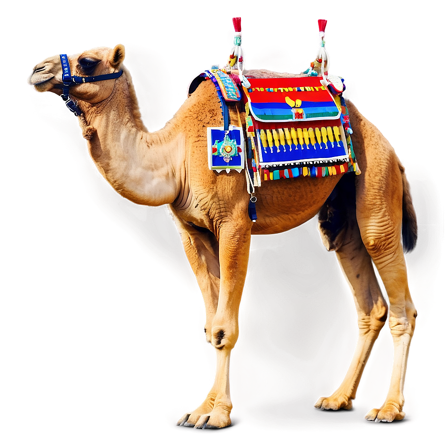 Camel In Traditional Harness Png Wmw PNG Image