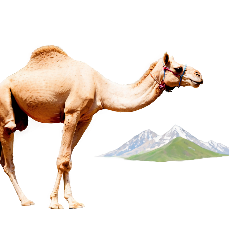 Camel With Mountains Background Png Ofl PNG Image