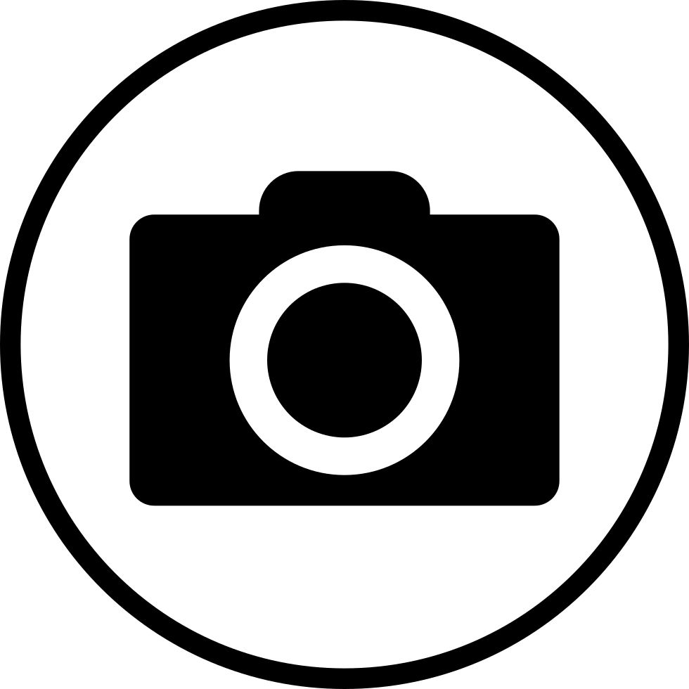 Camera Icon Simple Black PNG Image