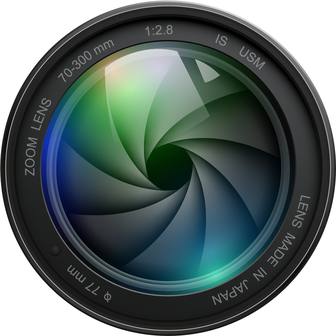 Camera Lens Close Up View PNG Image