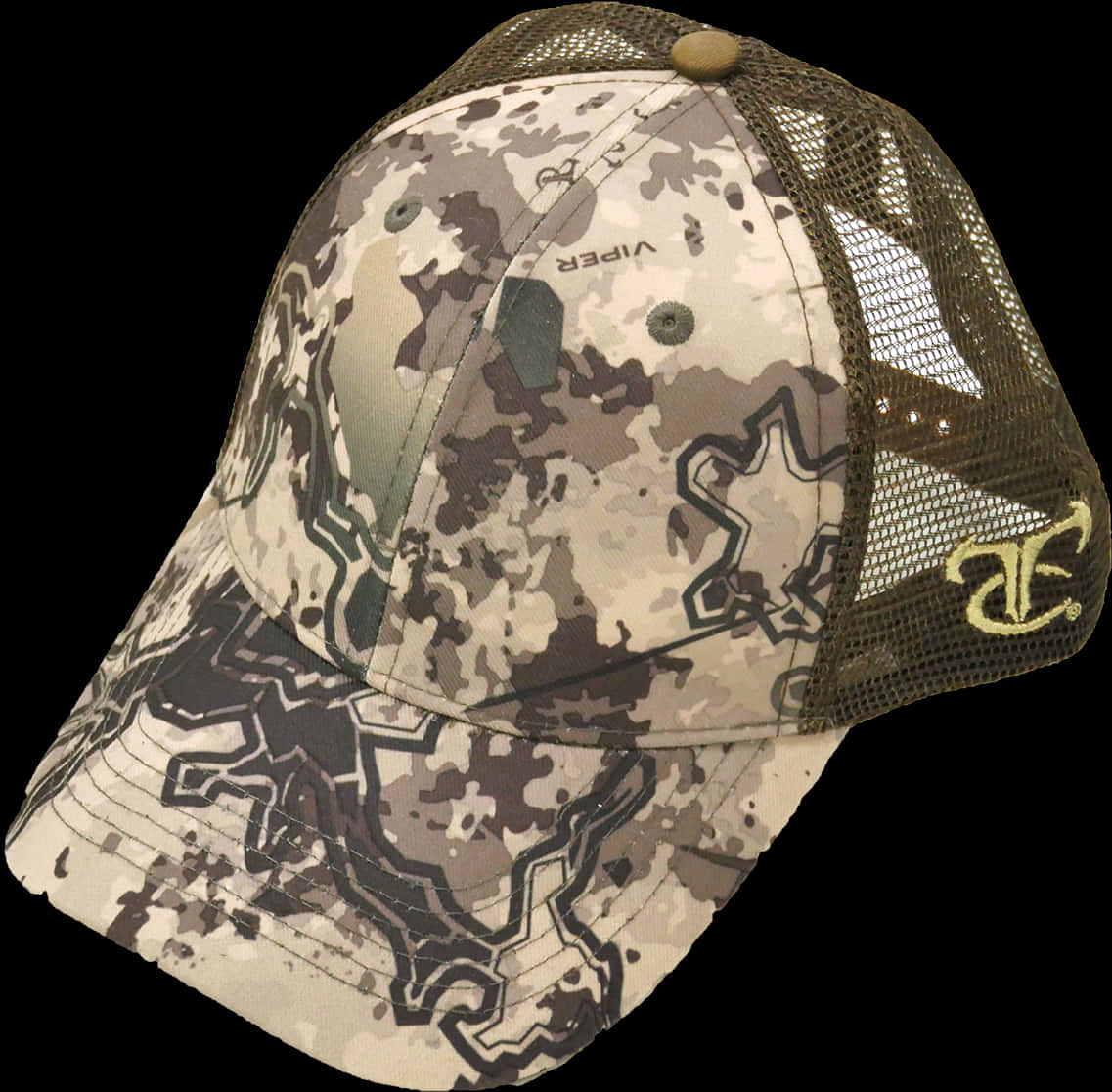 Camo Mesh Baseball Cap PNG Image