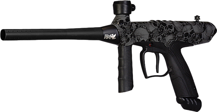 Camo Paintball Marker Profile PNG Image