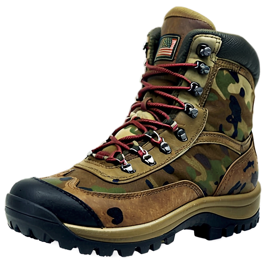 Camouflage Hiking Boots Png 06282024 PNG Image