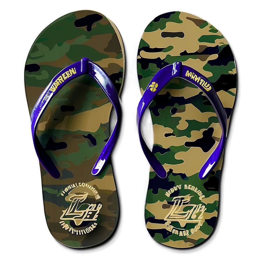 Camouflage Military Flip Flop Png Pxf PNG Image