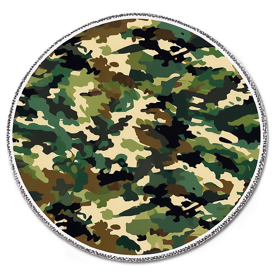 Camouflage Round Sticker Png 06282024 PNG Image