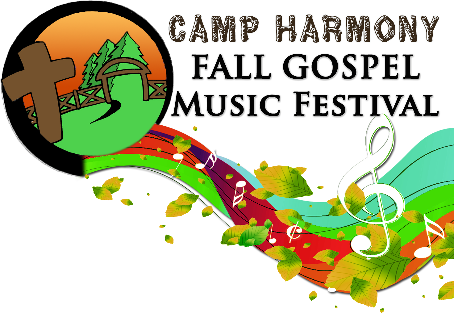 Camp Harmony Fall Gospel Music Festival Graphic PNG Image