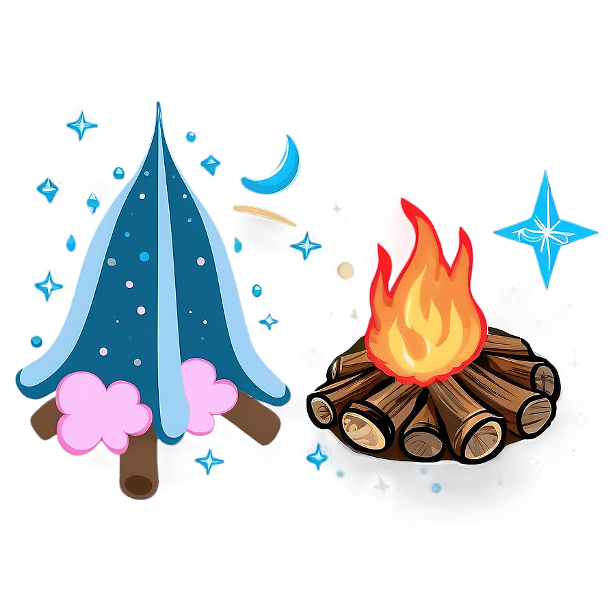 Campfire And Constellations Png 05242024 PNG Image