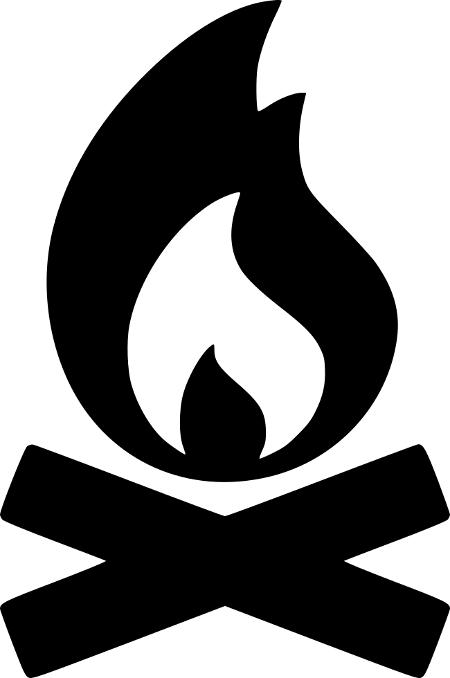 Campfire Icon Silhouette PNG Image