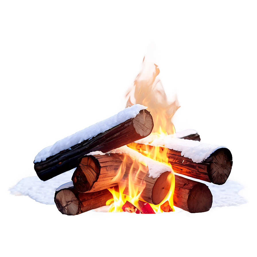 Campfire In Snow Png 05242024 PNG Image