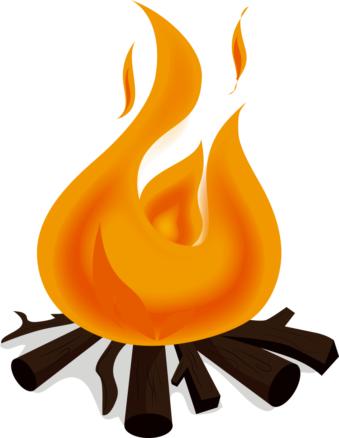 Campfire Vector Art PNG Image