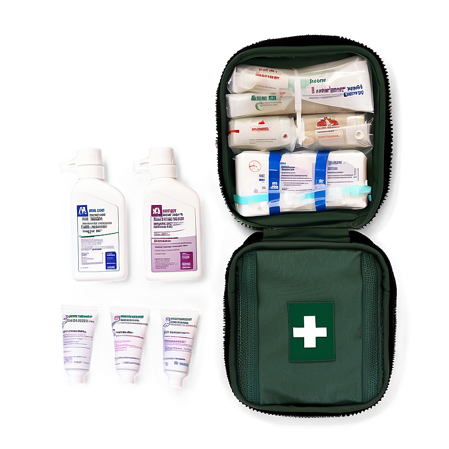 Camping First Aid Kit Essentials Png Opm PNG Image