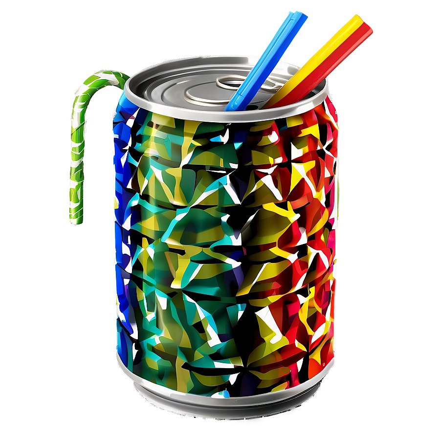 Can With Straw Png Nsj24 PNG Image