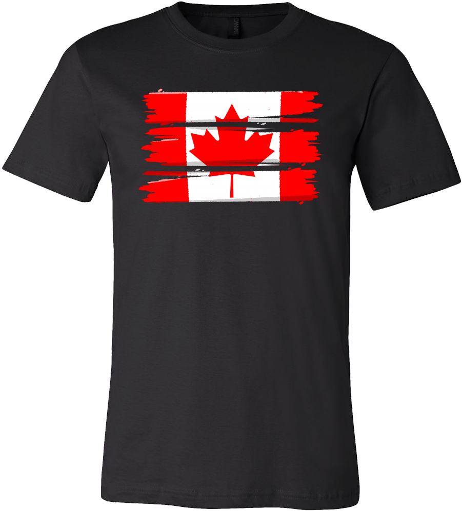 Canada Flag Paint Splatter T Shirt Design PNG Image