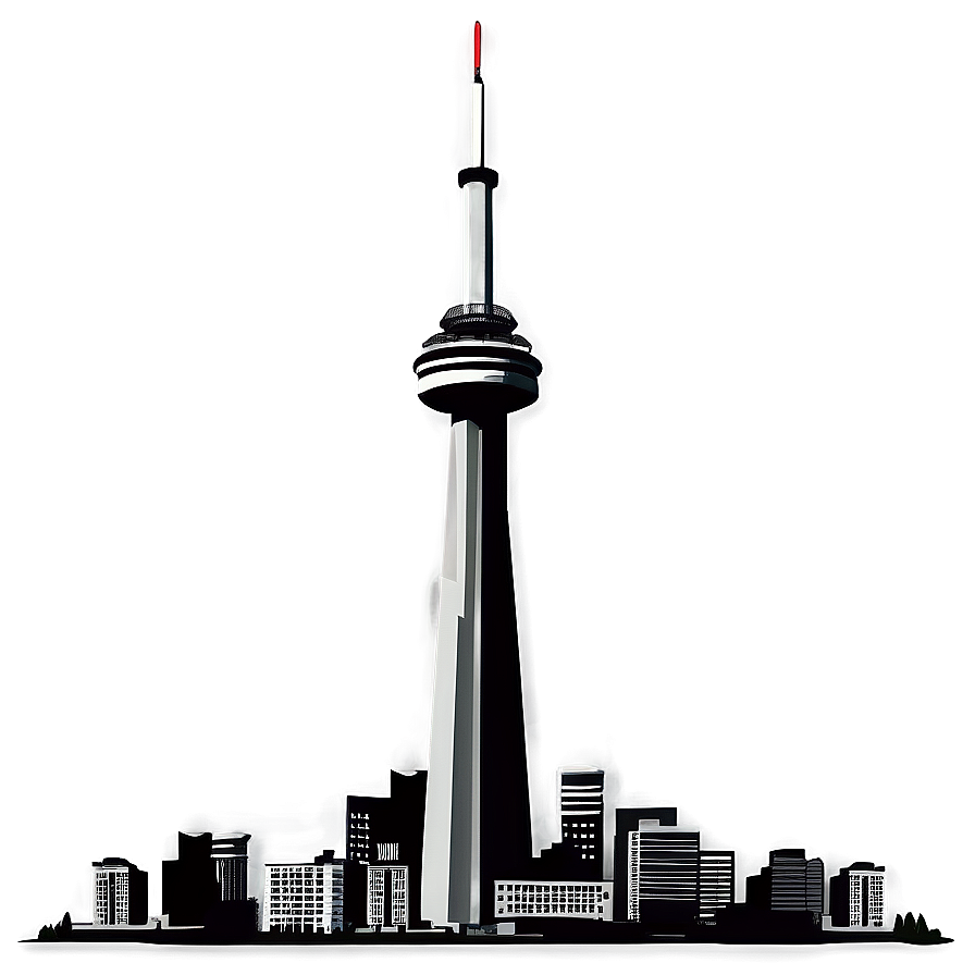 Canada's Cn Tower Silhouette Png Eld PNG Image