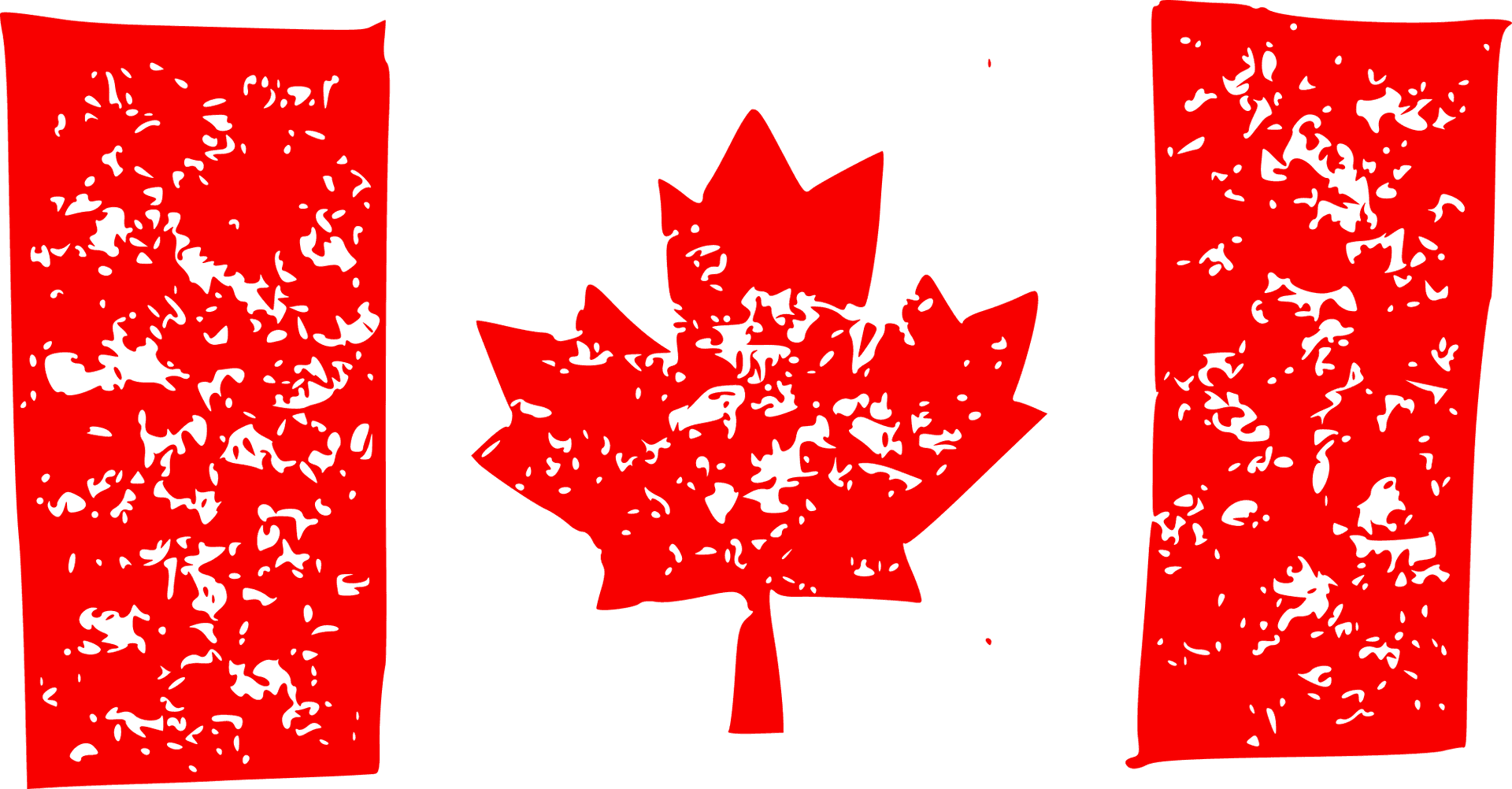 Canadian Flag Distressed Texture PNG Image