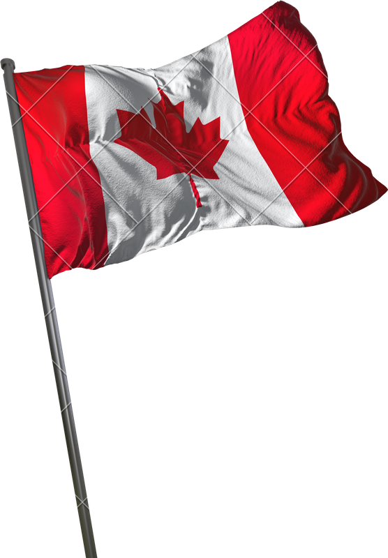 Canadian Flag Waving PNG Image