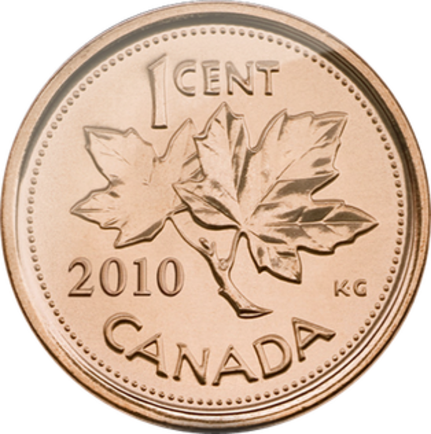 Canadian Penny2010 Maple Leaves PNG Image