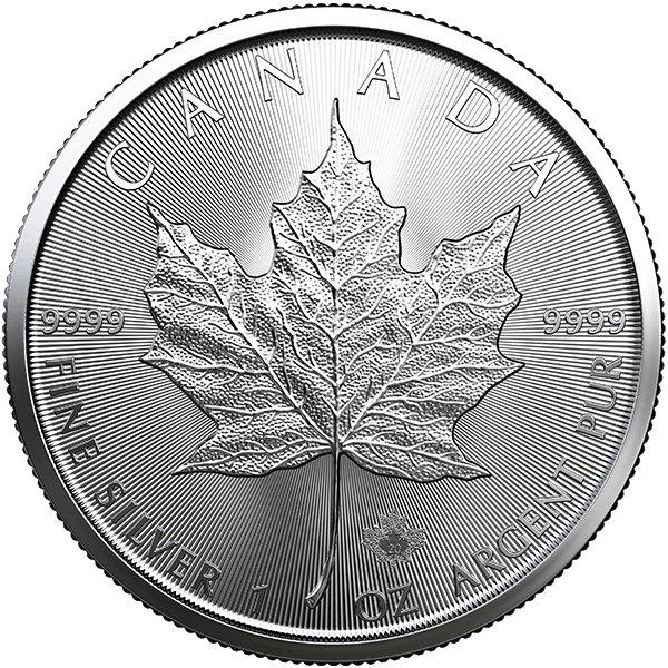 Canadian Silver Maple Leaf Coin PNG Image