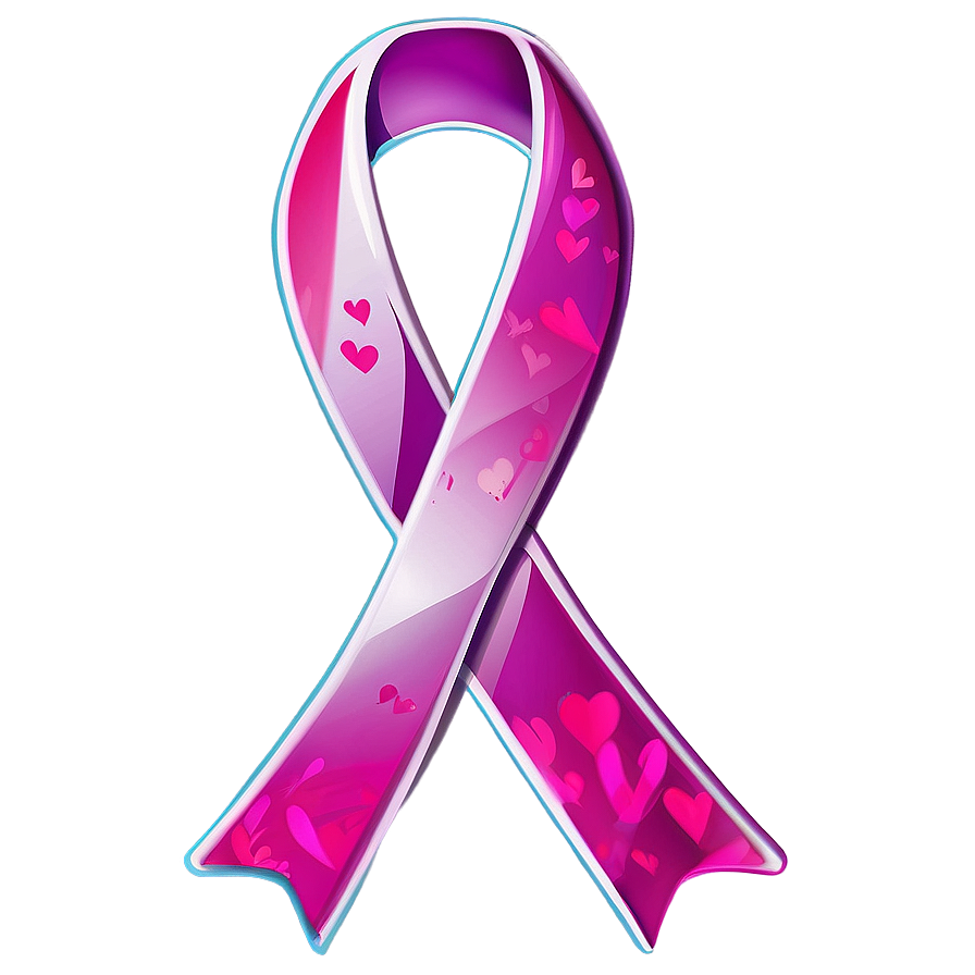 Cancer Ribbon Heart Png Xha17 PNG Image