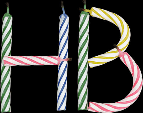 Candle Letter Happy Birthday PNG Image