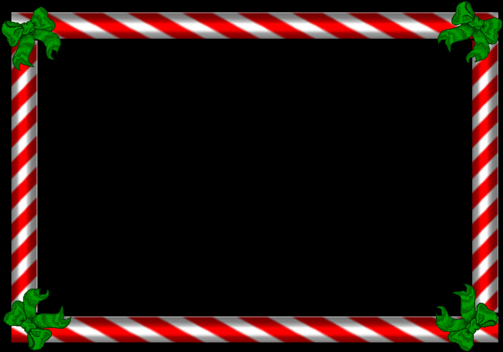 Candy Cane Christmas Border PNG Image