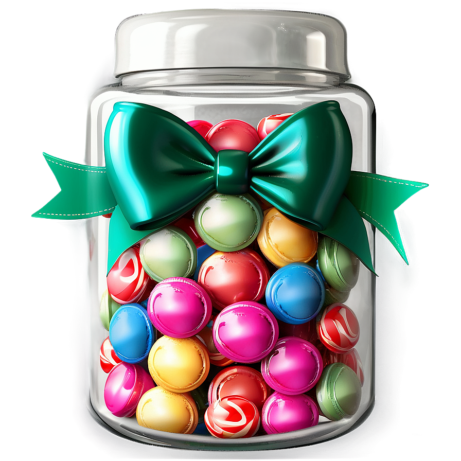 Candy Jar With Bow Png 64 PNG Image