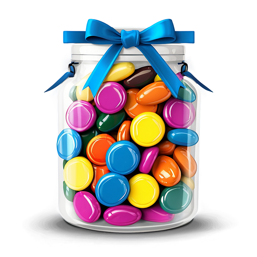 Candy Jar With Ribbon Png Rim PNG Image