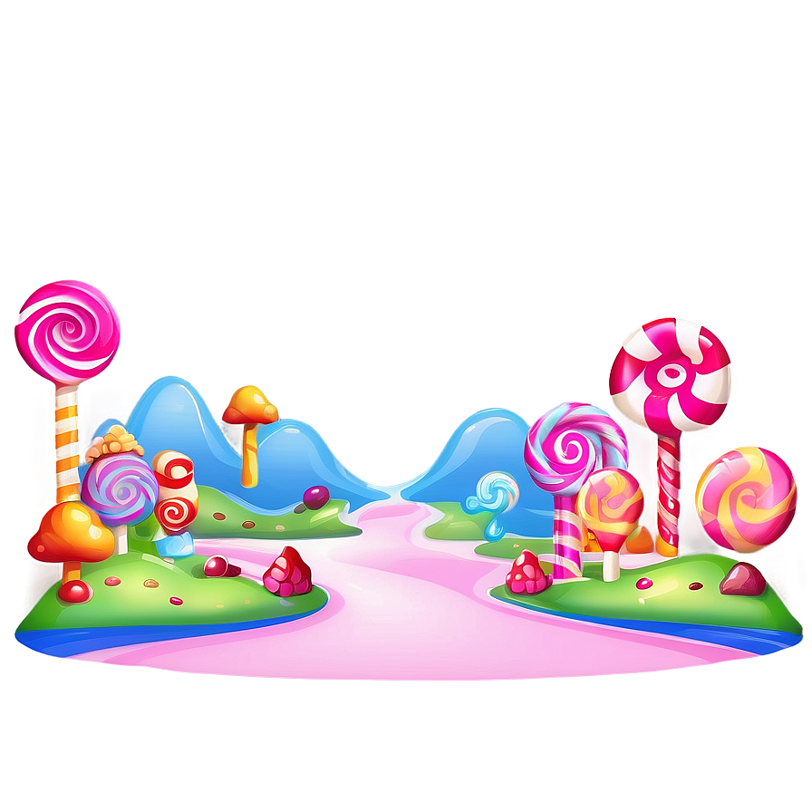 Candy Land Fantasy Landscape Png Kxi PNG Image