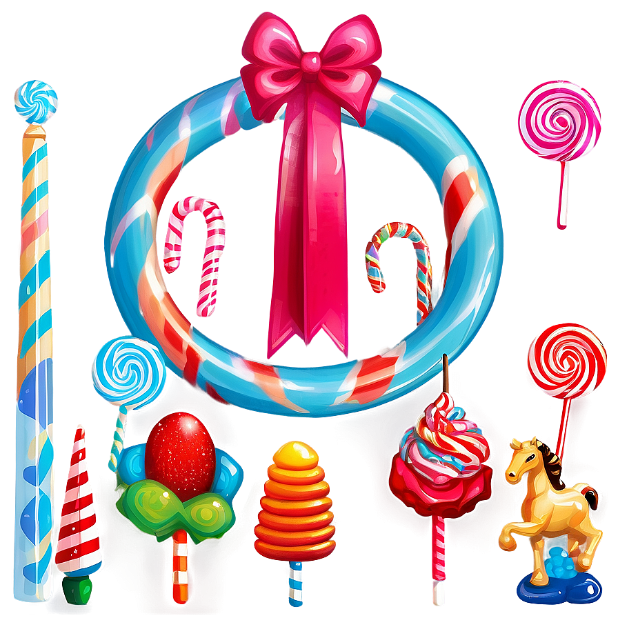 Candy Land Festive Decorations Png Gbk43 PNG Image