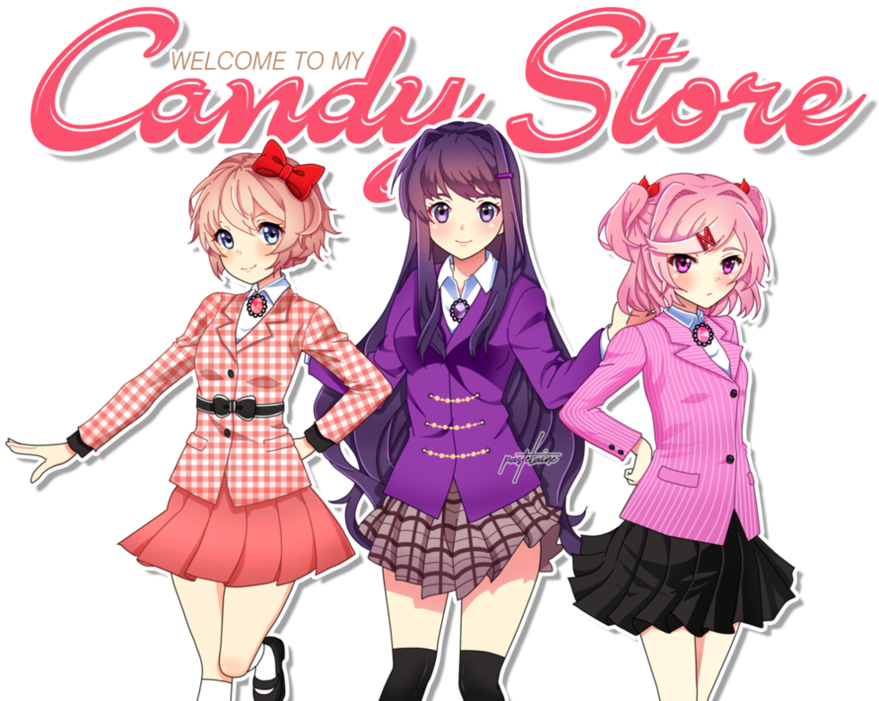 Candy_ Store_ Anime_ Characters PNG Image