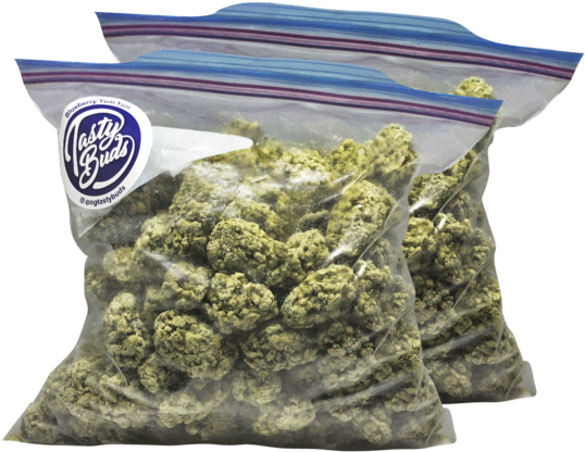 Cannabis Budsin Ziplock Bags PNG Image