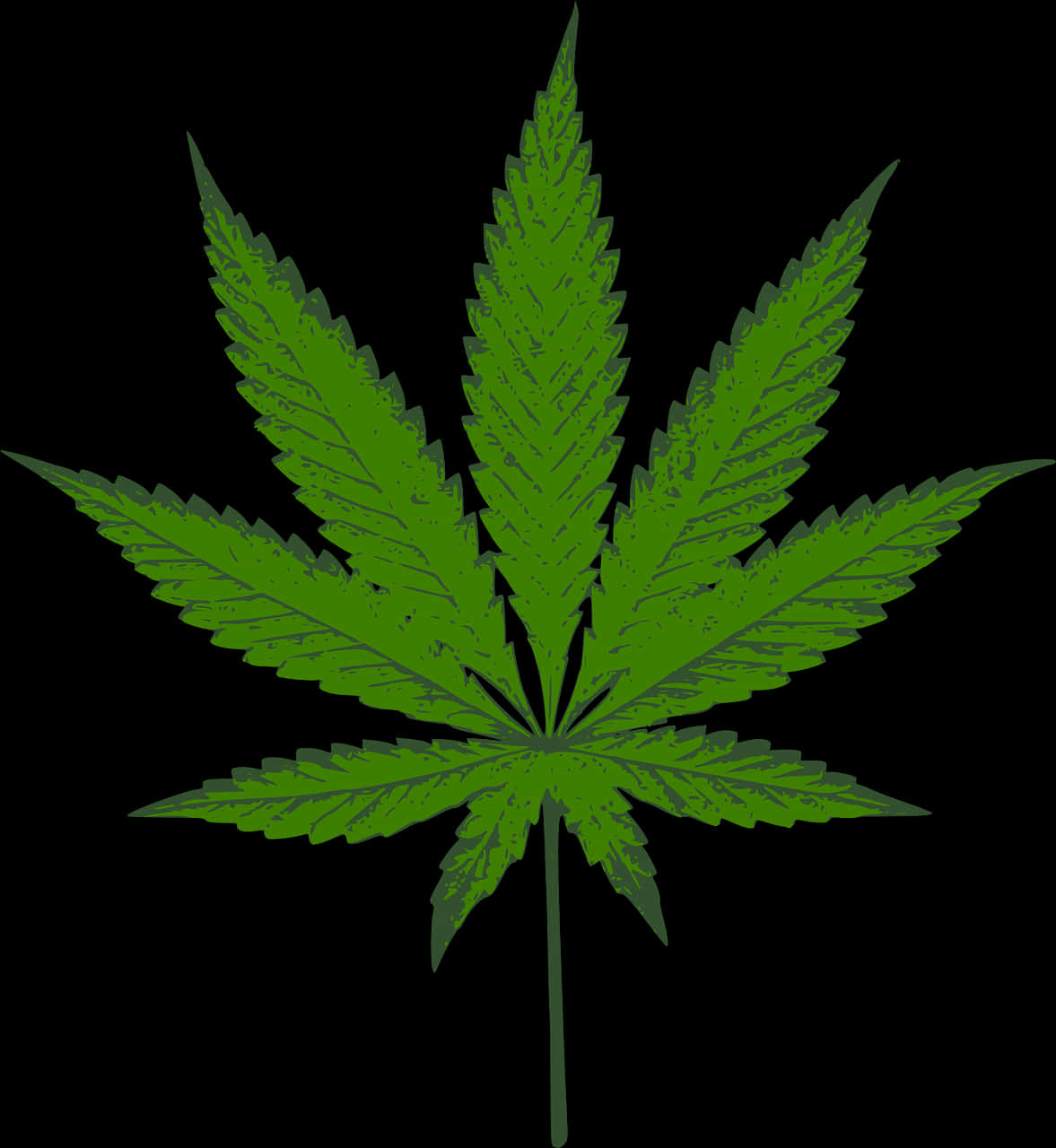 Cannabis Leaf Graphic PNG Image