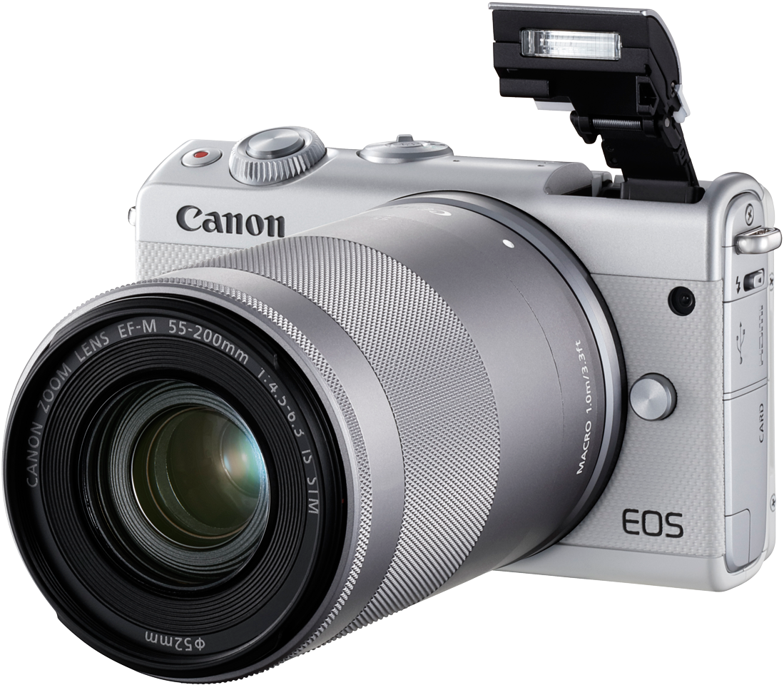 Canon E O S Mirrorless Camerawith Flash PNG Image