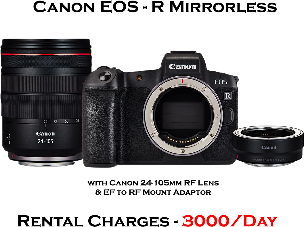 Canon E O S R Mirrorless Camera Rental PNG Image