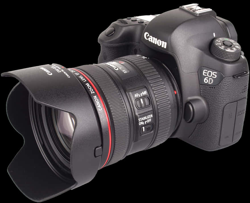 Canon E O S6 D D S L R Camerawith Lens PNG Image