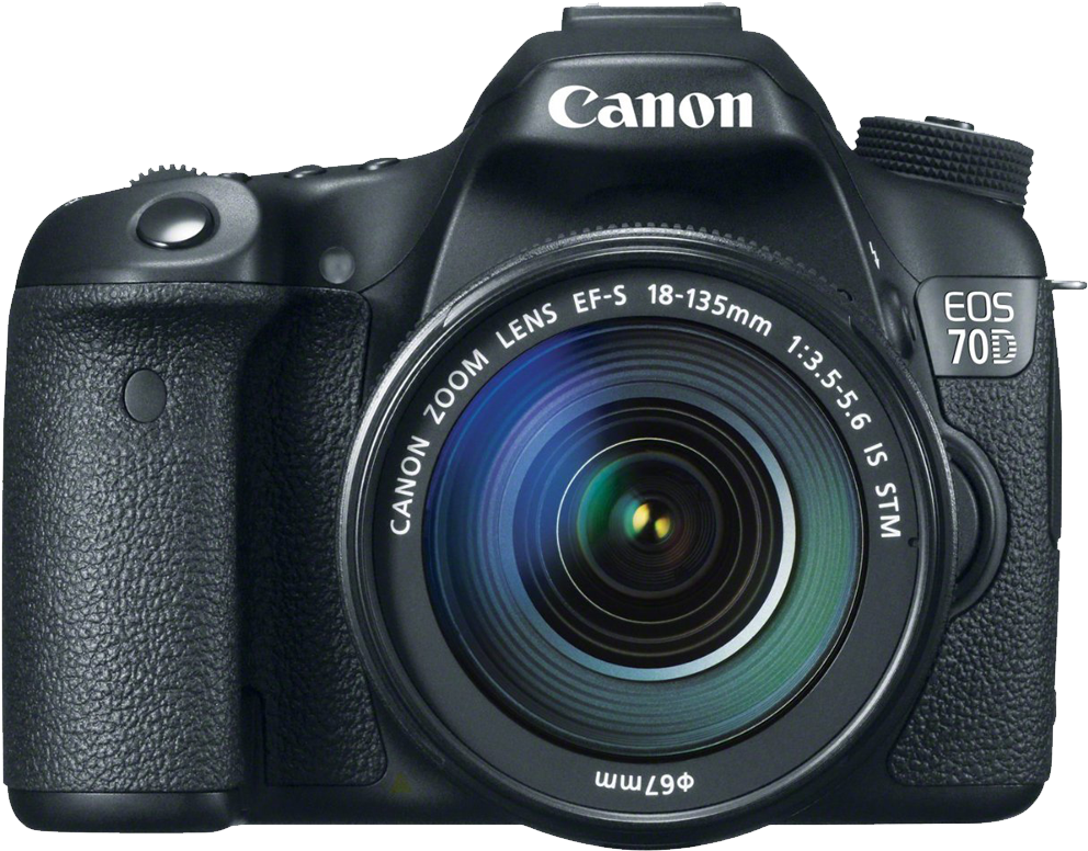 Canon E O S70 D D S L R Camera PNG Image