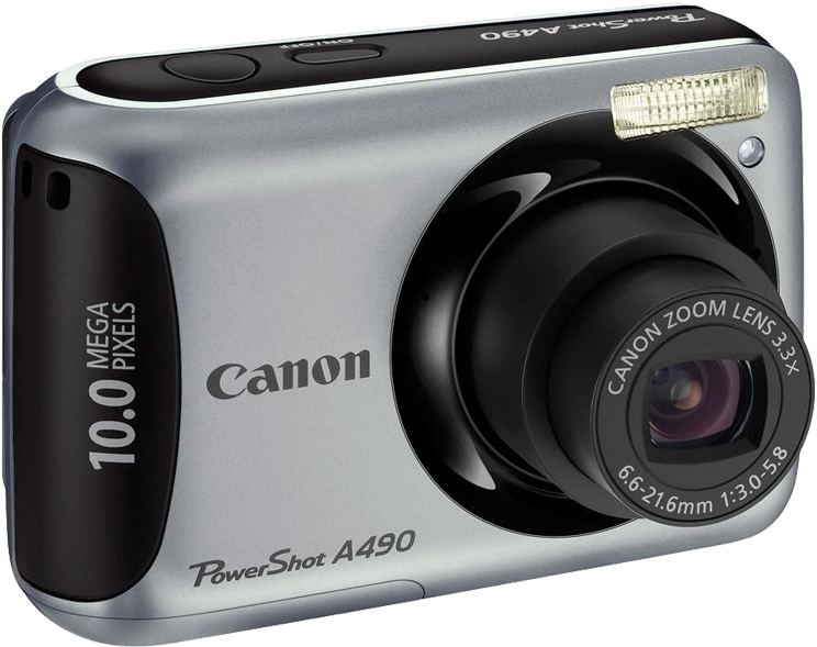 Canon Power Shot A490 Digital Camera PNG Image