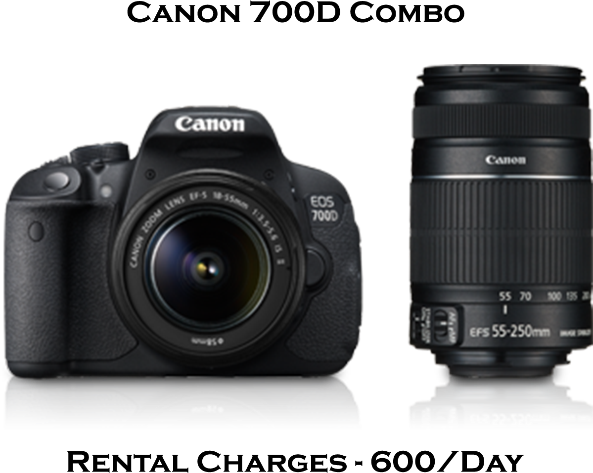 Canon700 D Cameraand Lens Combo PNG Image