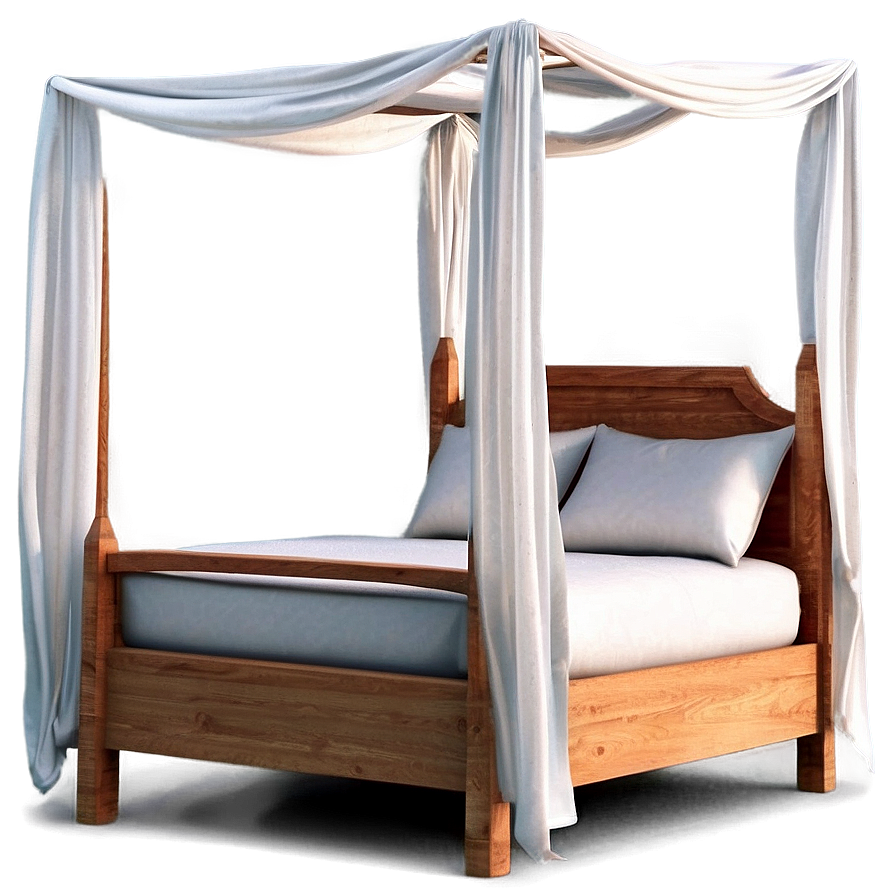 Canopy Bed Illustration Png 06282024 PNG Image