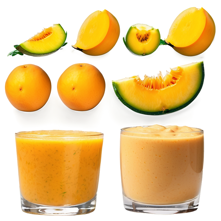 Cantaloupe Basil Smoothie Png Luv PNG Image