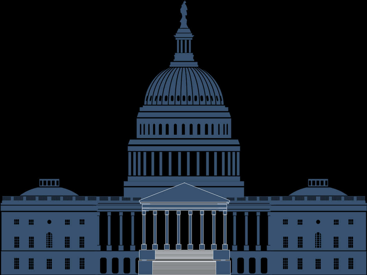 Capitol Building Silhouette PNG Image