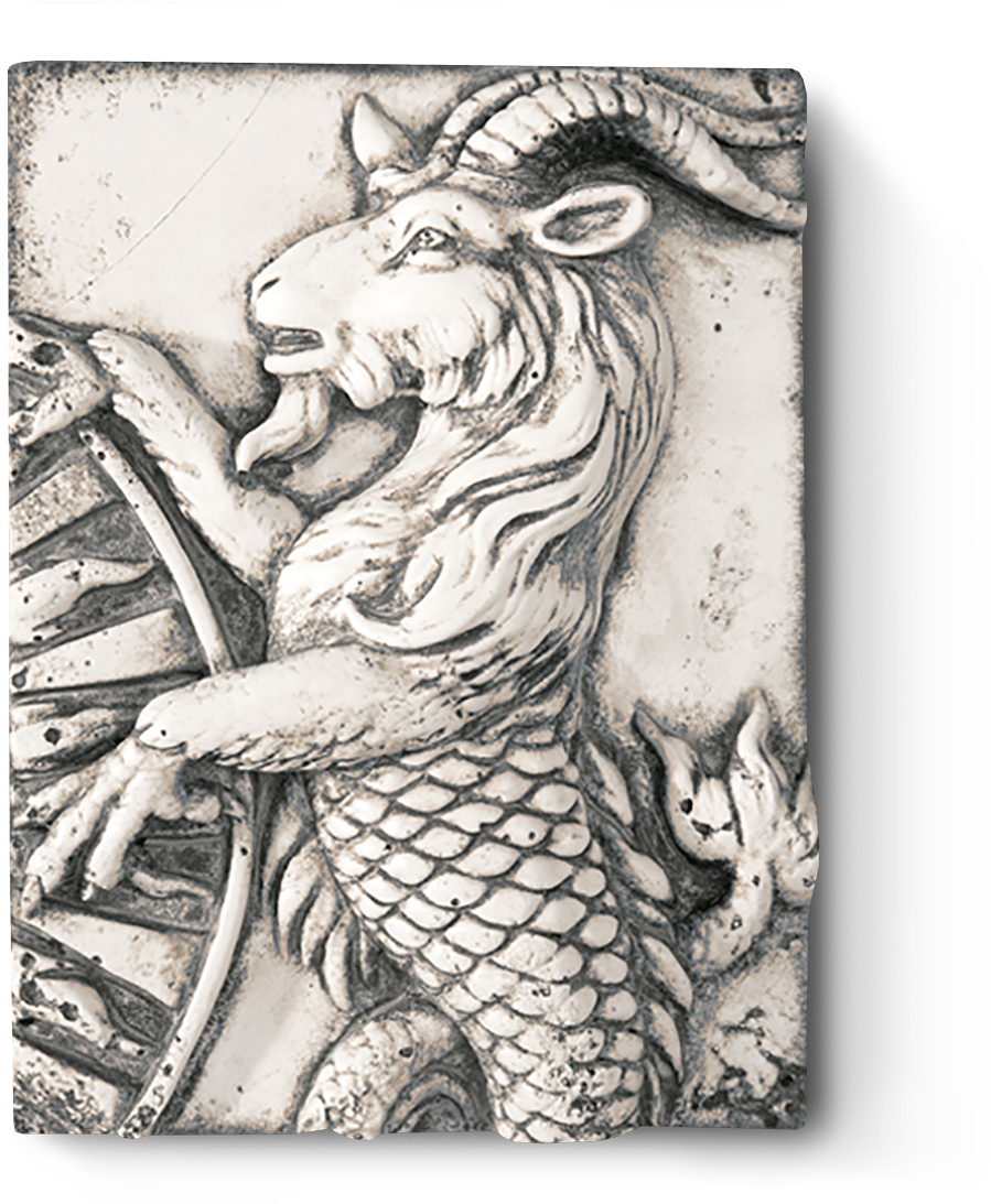 Capricorn Relief Sculpture PNG Image