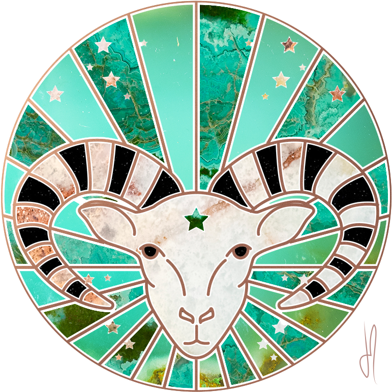 Capricorn Zodiac Sign Artwork PNG Image