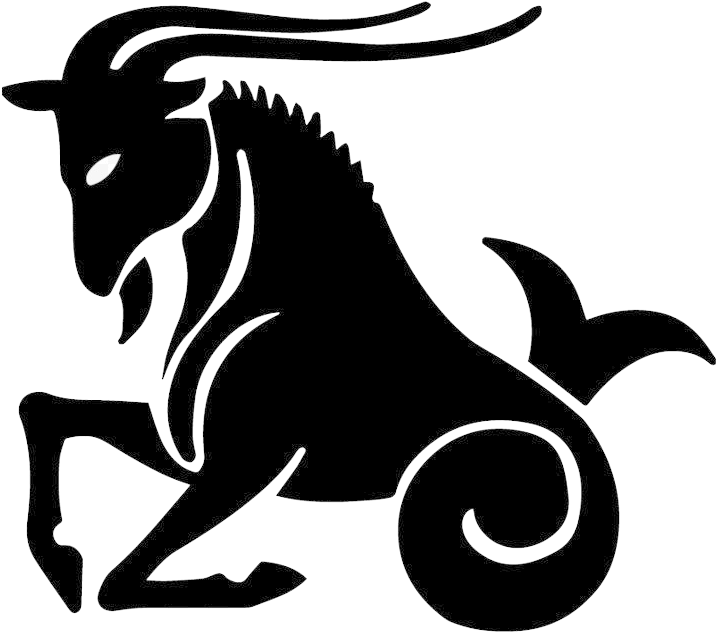 Capricorn Zodiac Silhouette PNG Image