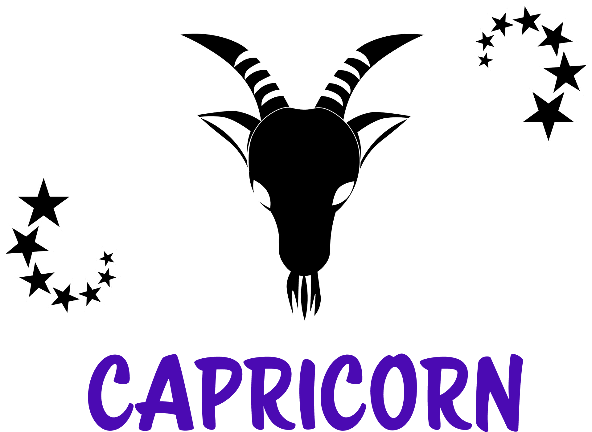 Capricorn Zodiac Symbol Art PNG Image