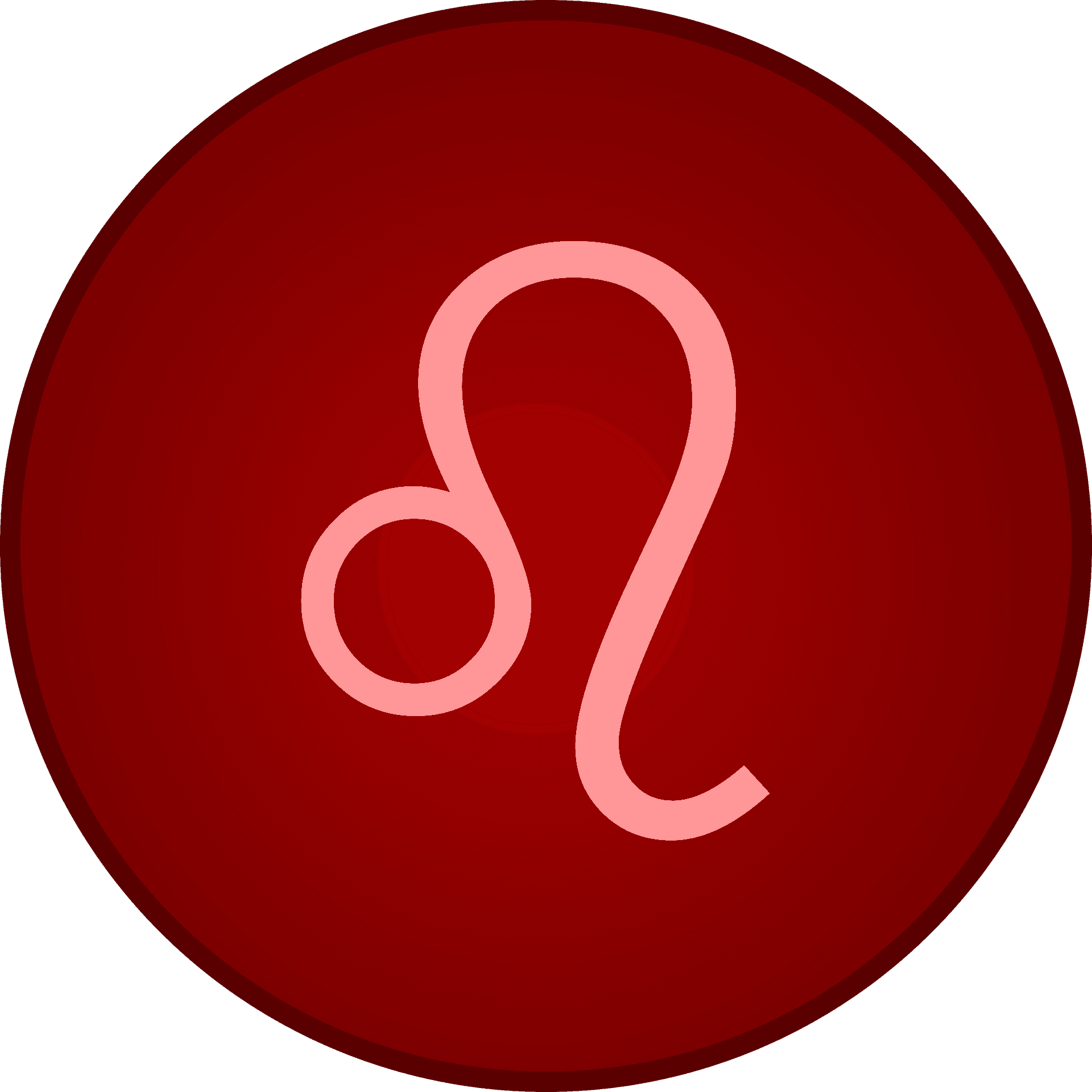 Capricorn Zodiac Symbol Red Background PNG Image